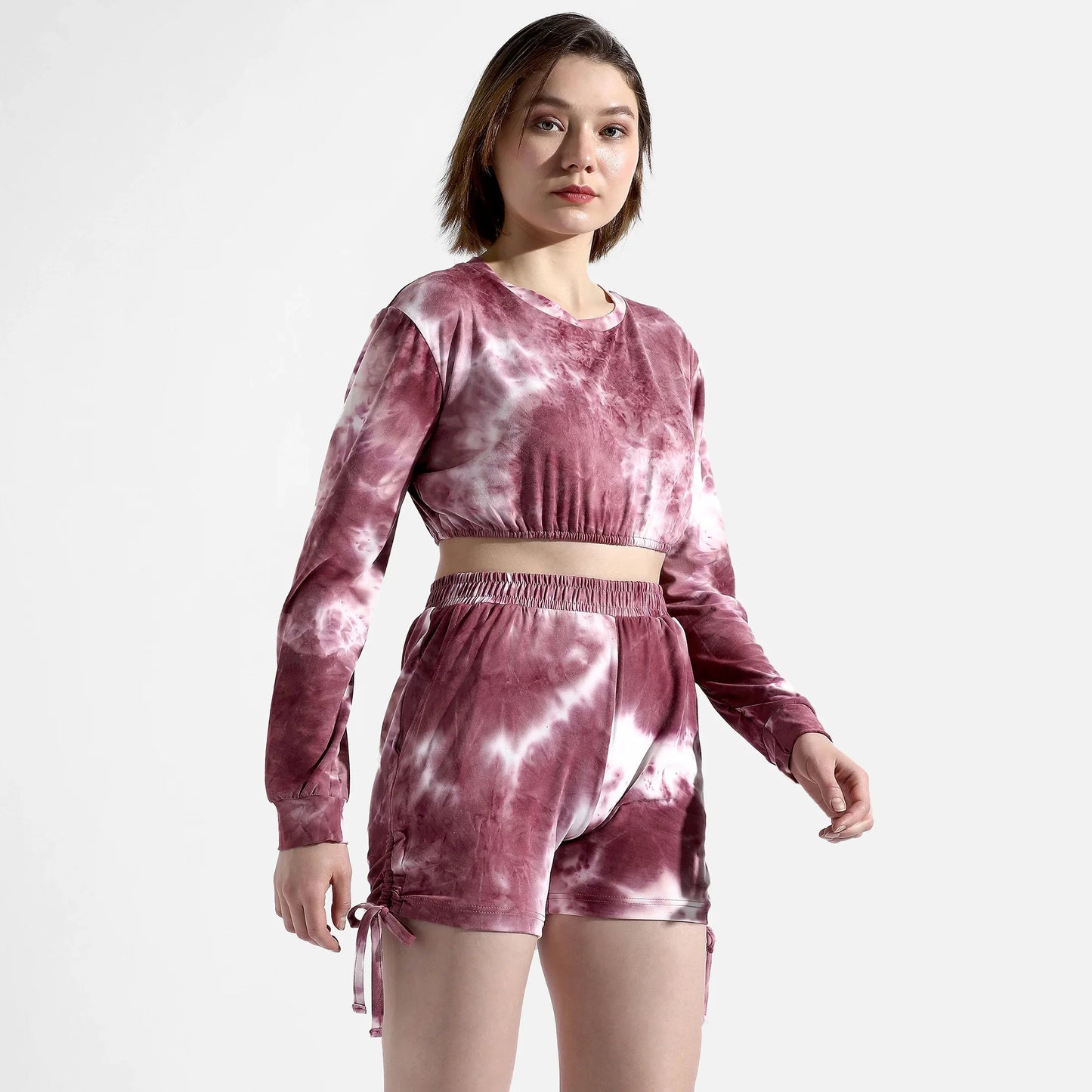 TYE-DYE MAROON CO-ORDS SET