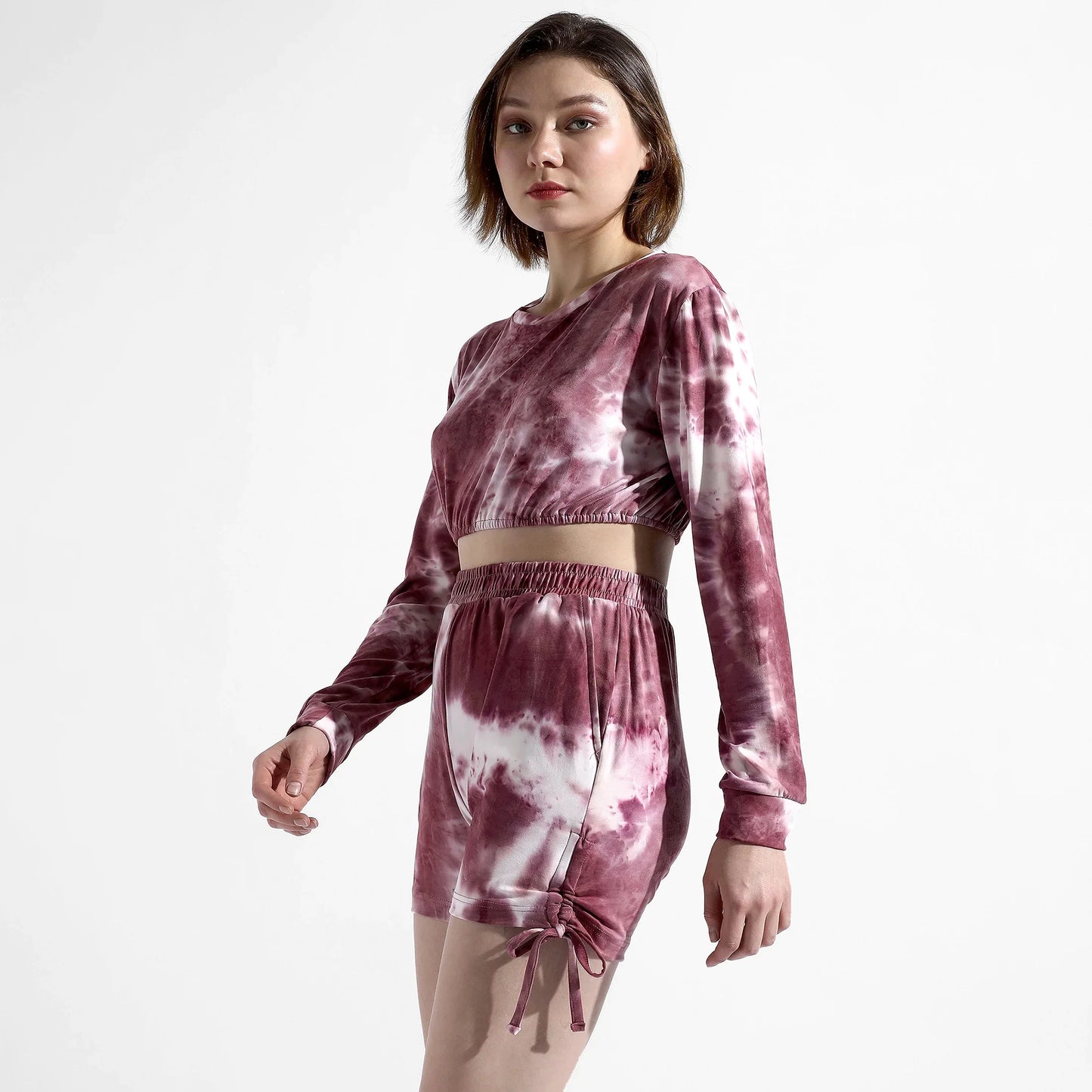 TYE-DYE MAROON CO-ORDS SET