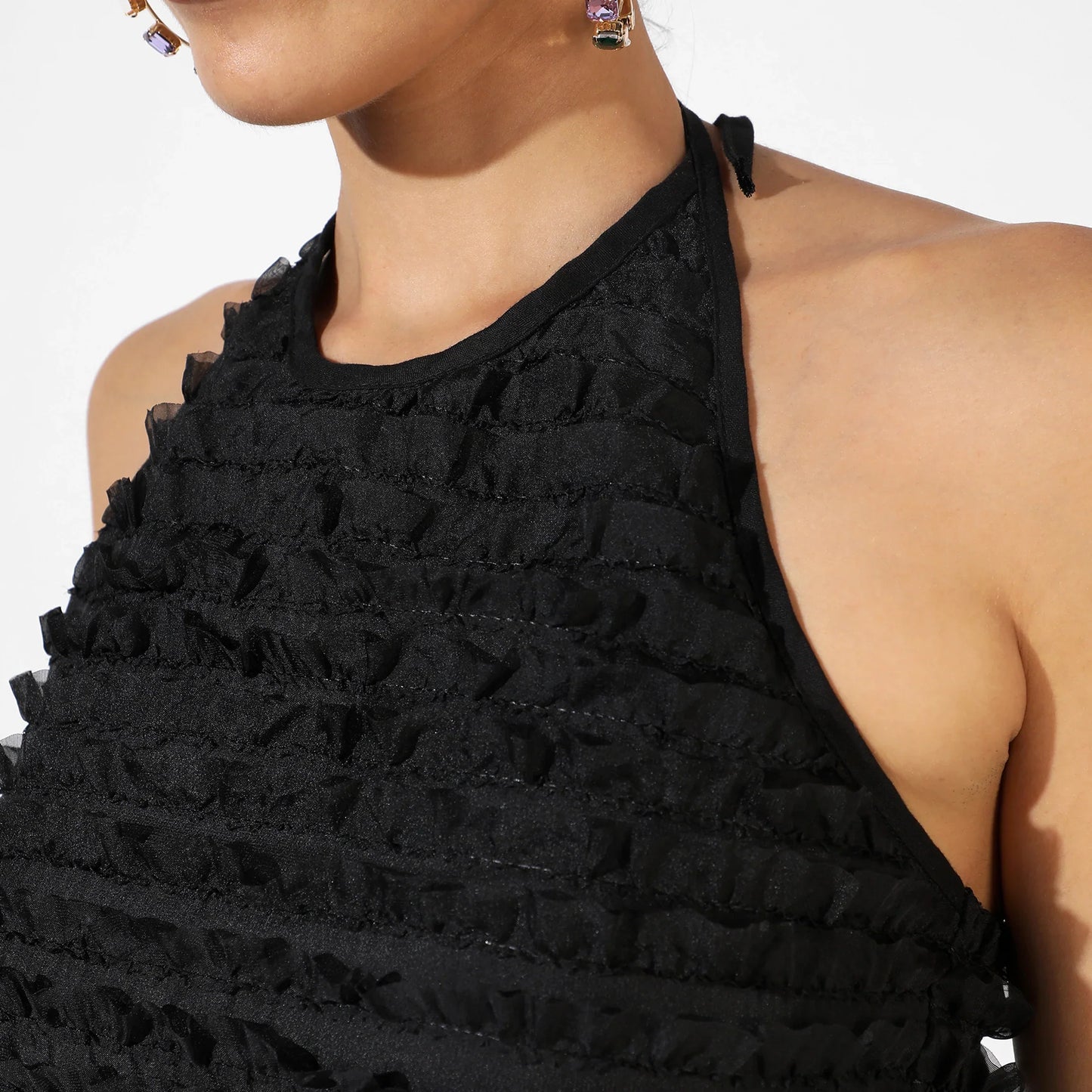 Black Ruffle Co-Ord Set