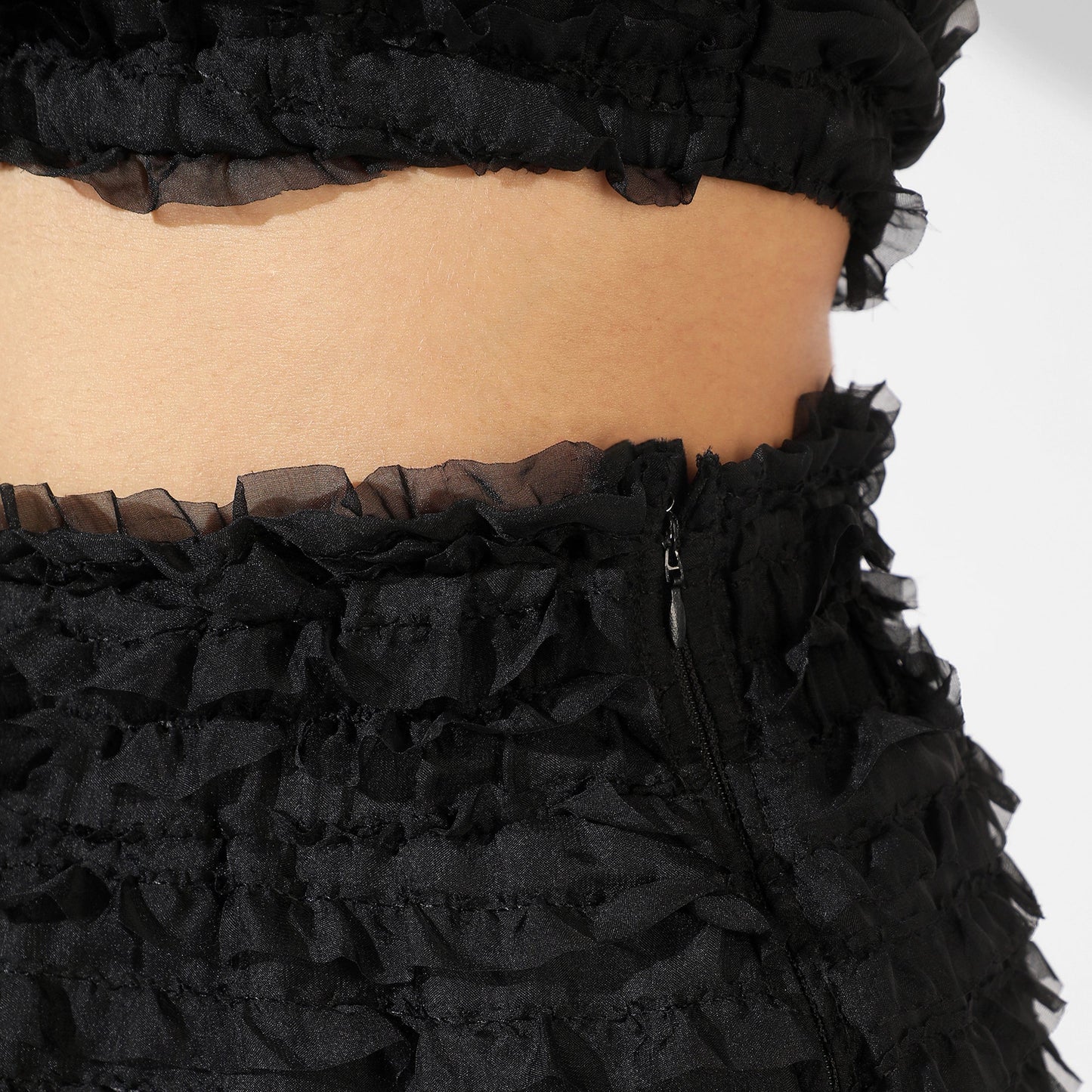 Black Ruffle Co-Ord Set