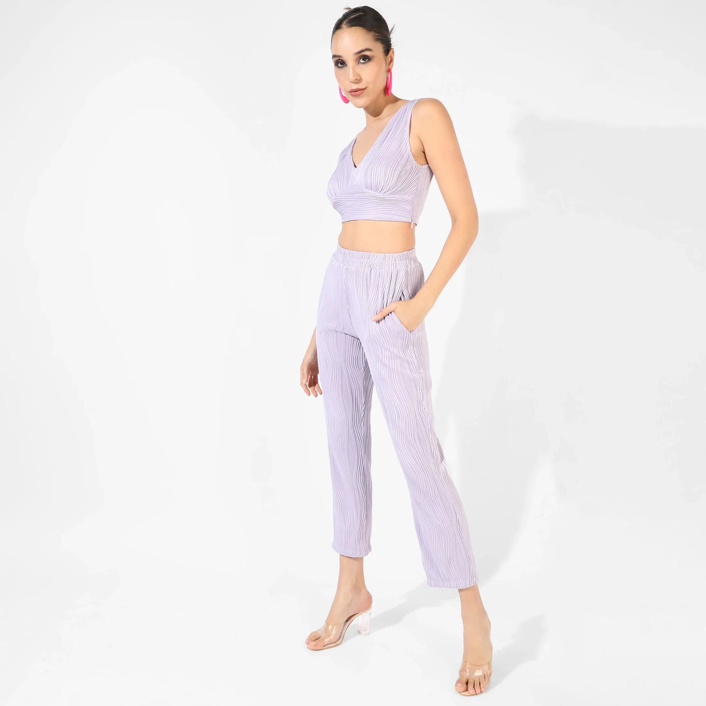 Lilac Textured Co-Ord Set