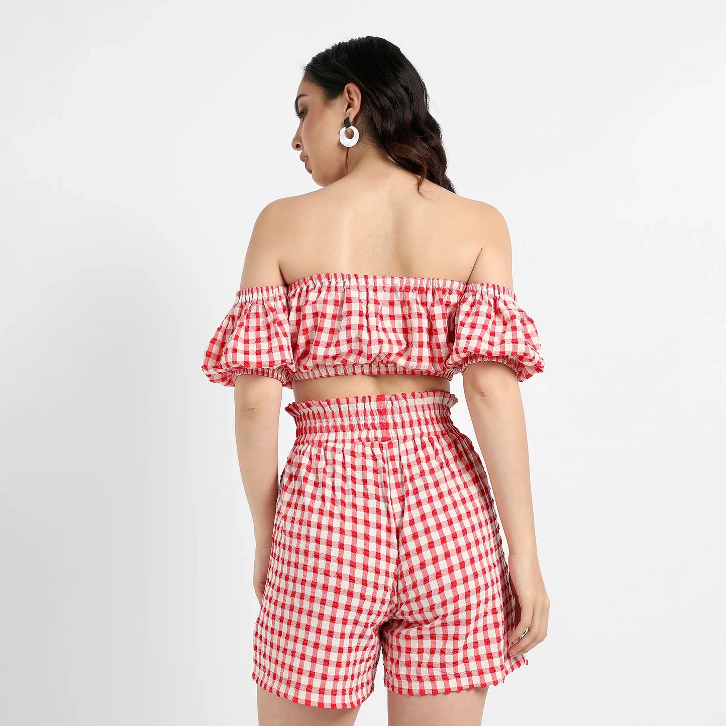 Women's Red Gingham Co-Ord Set