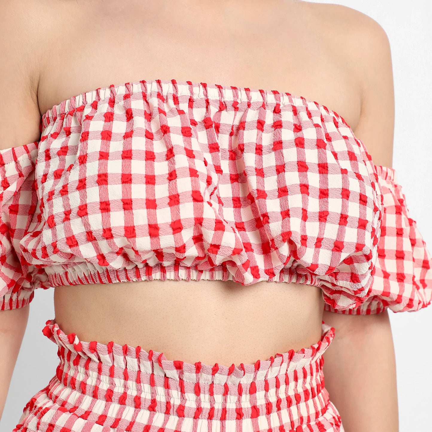 Women's Red Gingham Co-Ord Set
