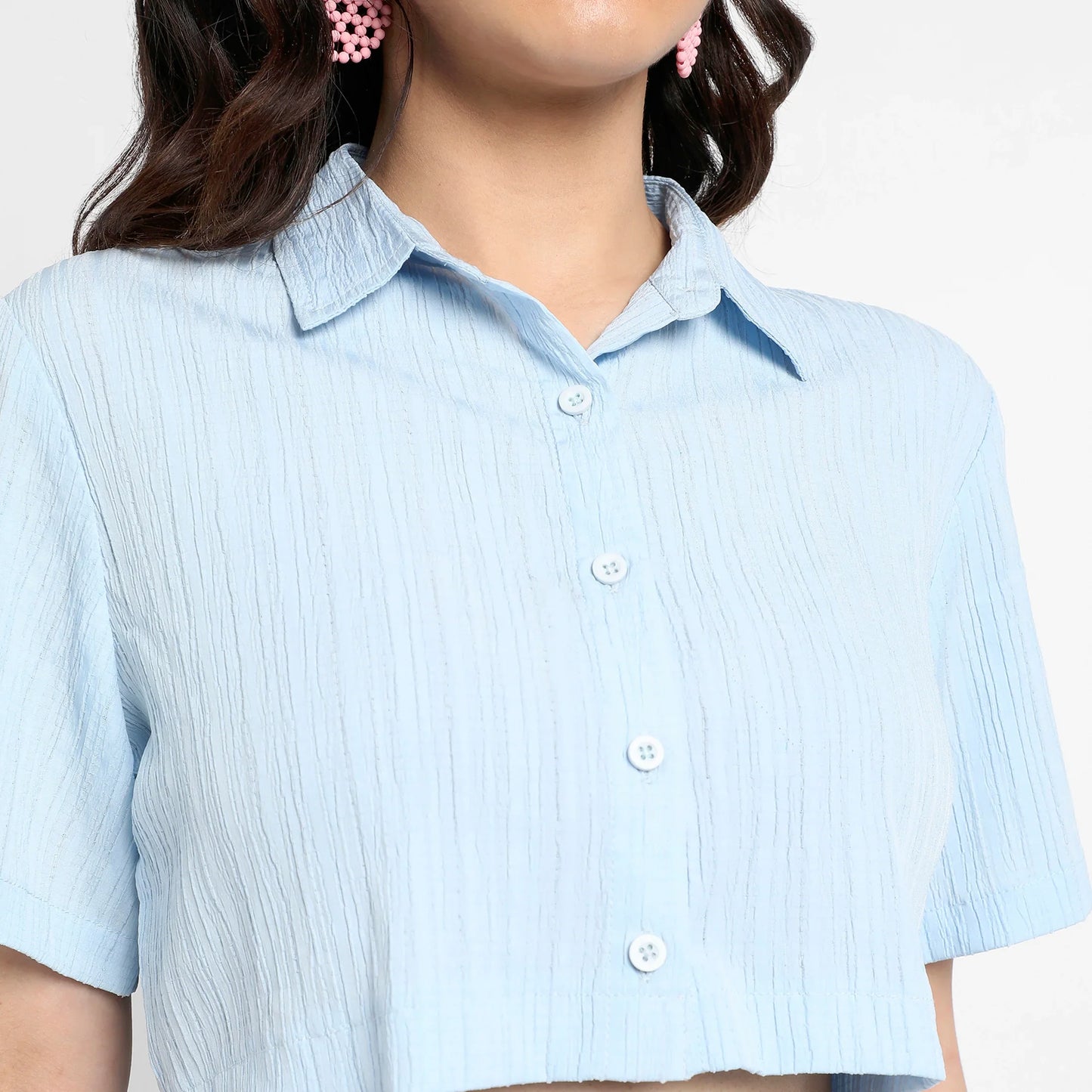 Solid Light Blue Co-Ord Set