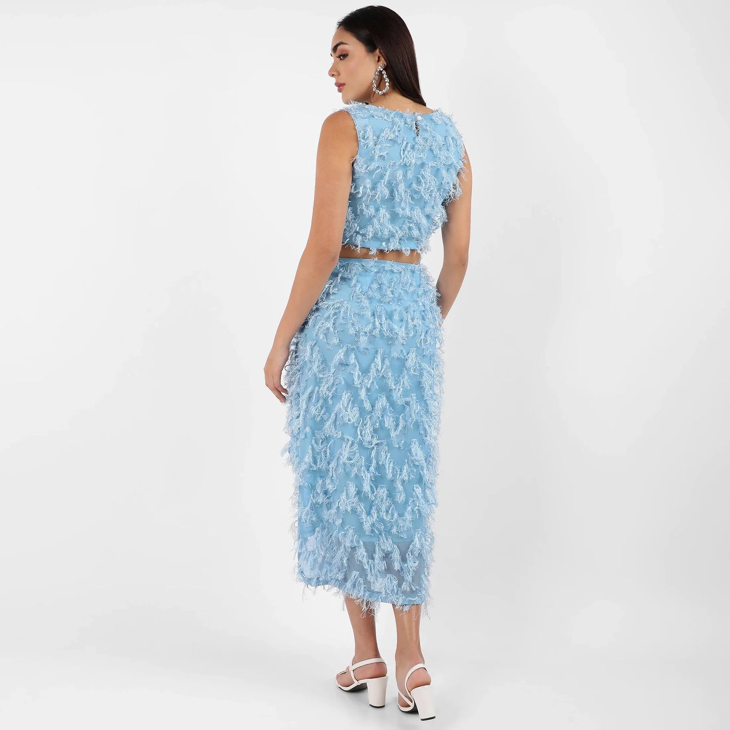 Light Blue All-Around Tassel Co-Ord Set