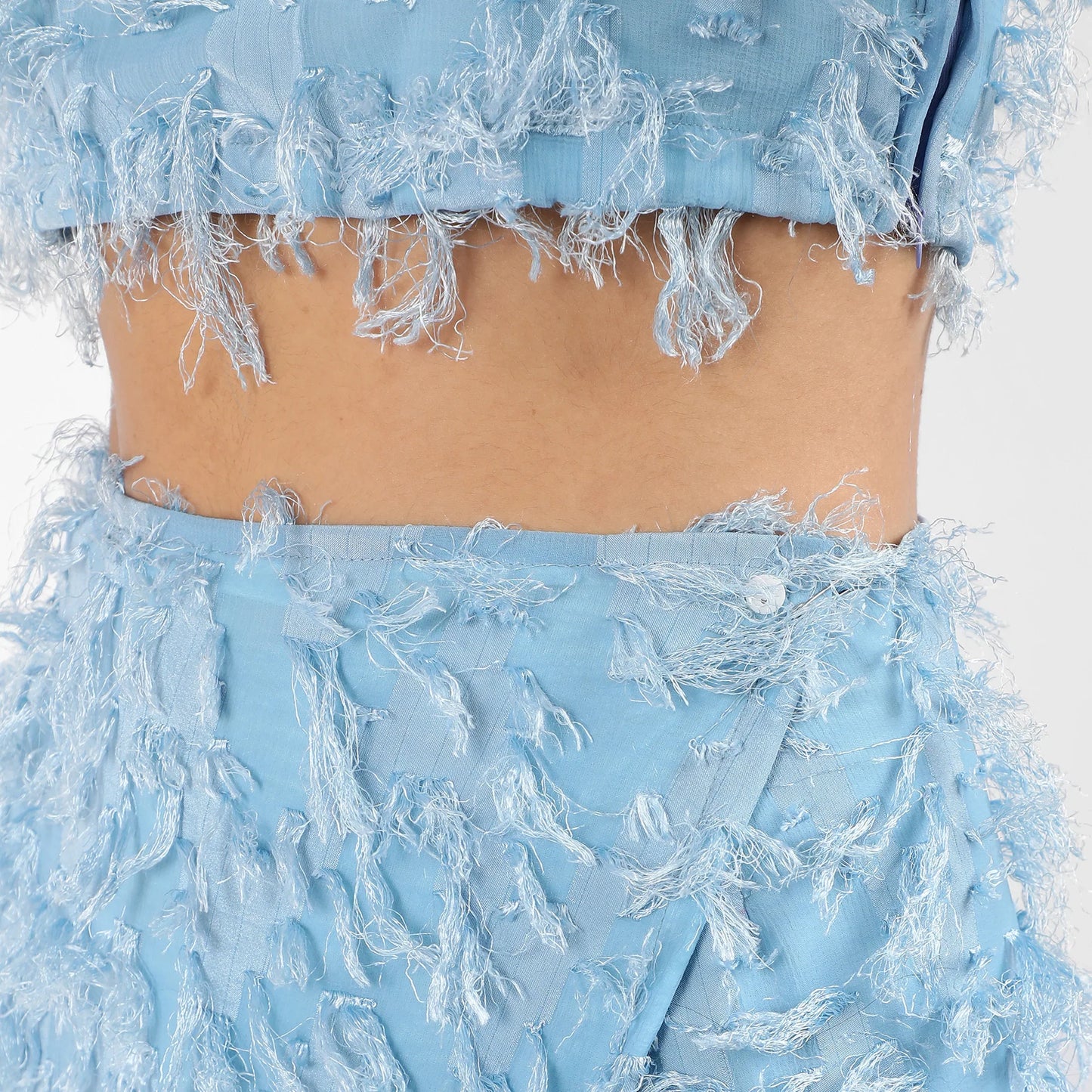 Light Blue All-Around Tassel Co-Ord Set