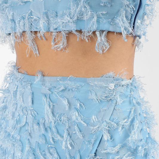 Light Blue All-Around Tassel Co-Ord Set