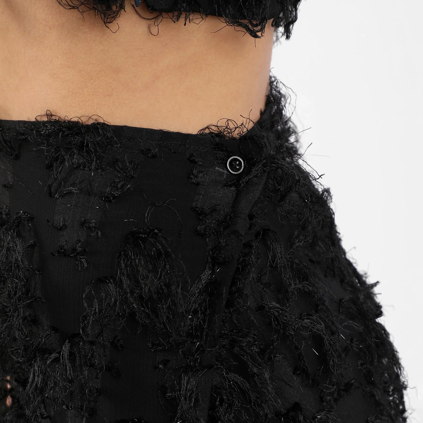 Jet Black Tassel Crop Co-Ords