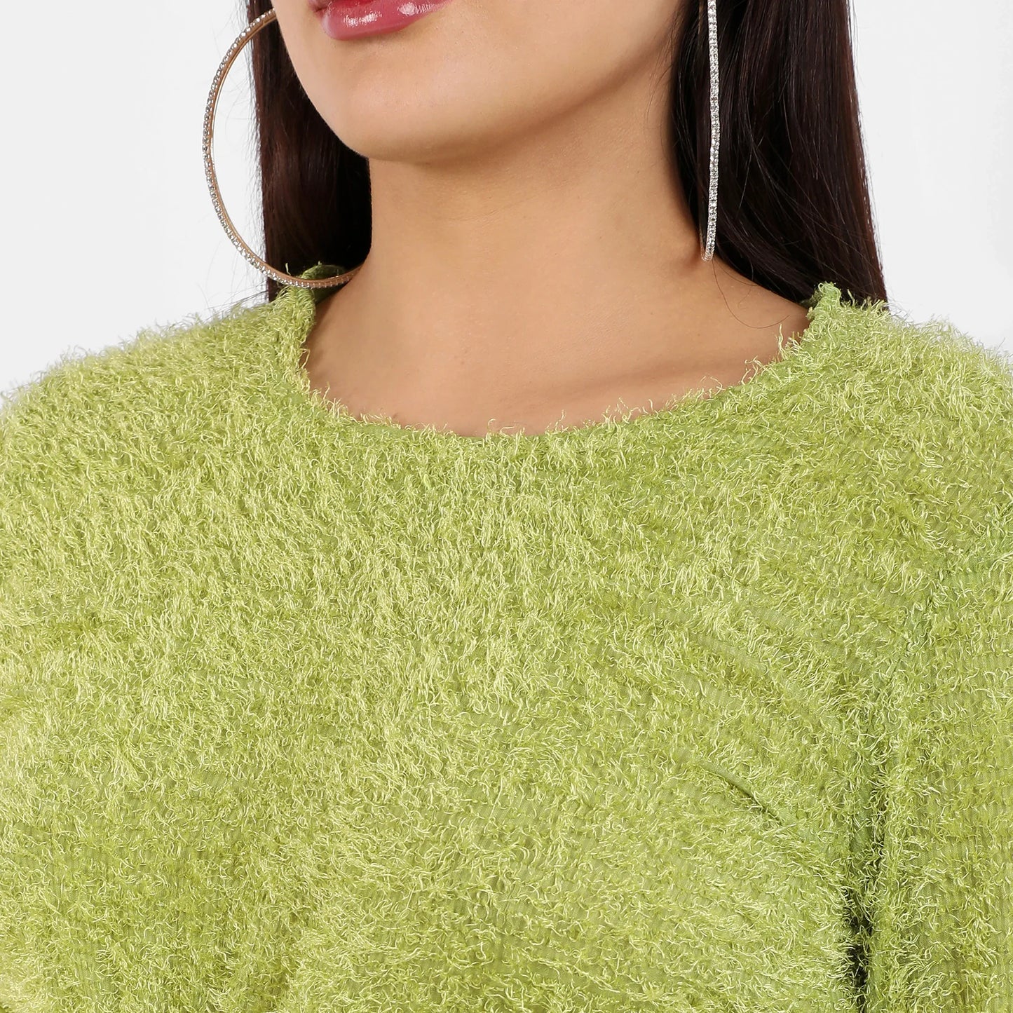 Orange Sherpa Cut-Out Dress