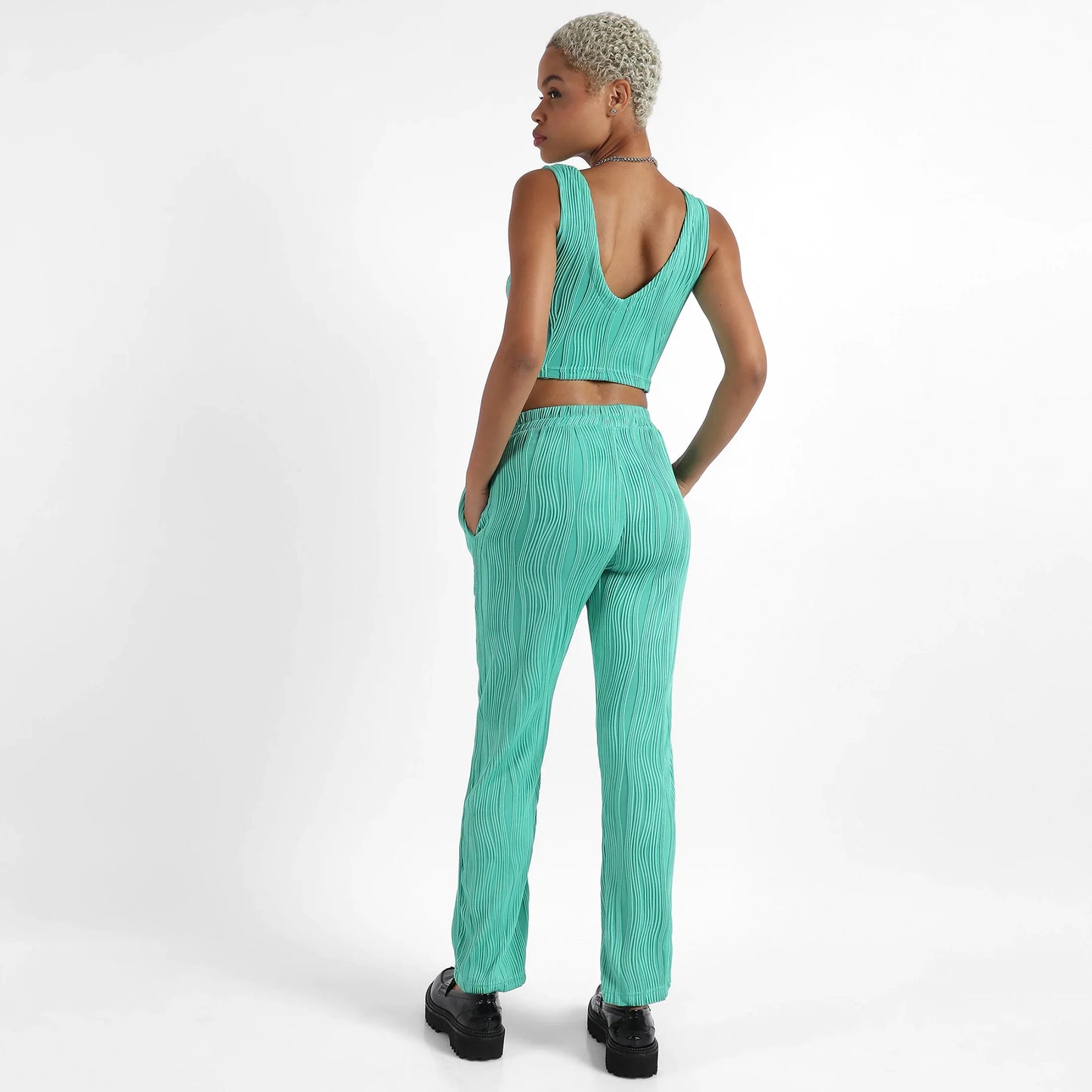 Aqua Green Textured Co-Ord Set