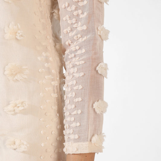 beige Single-Breasted Blazer Dress