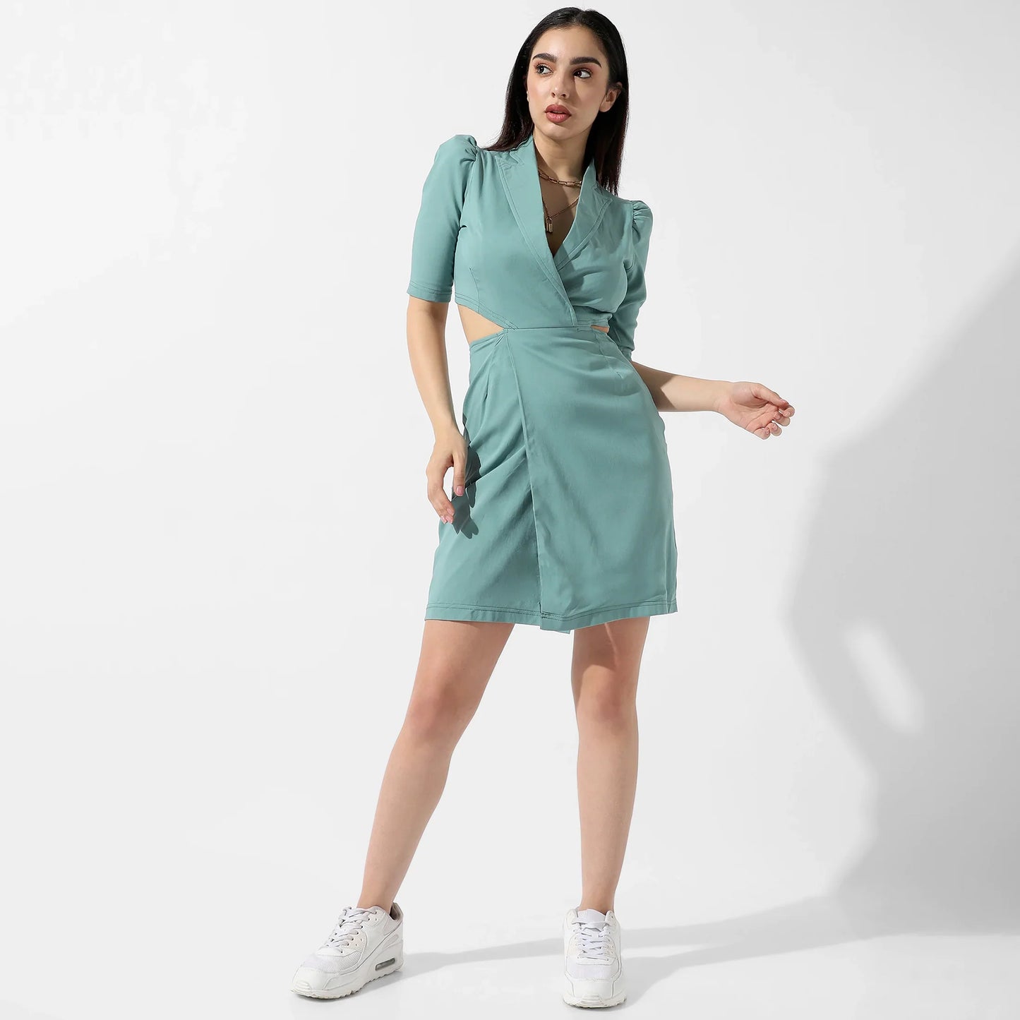 Sage Green Cut-Out Dress