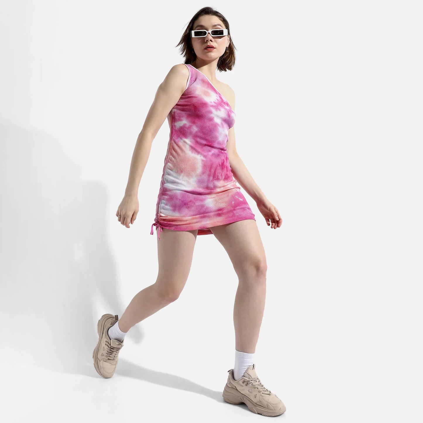 PINK TIE-DYE DRESS
