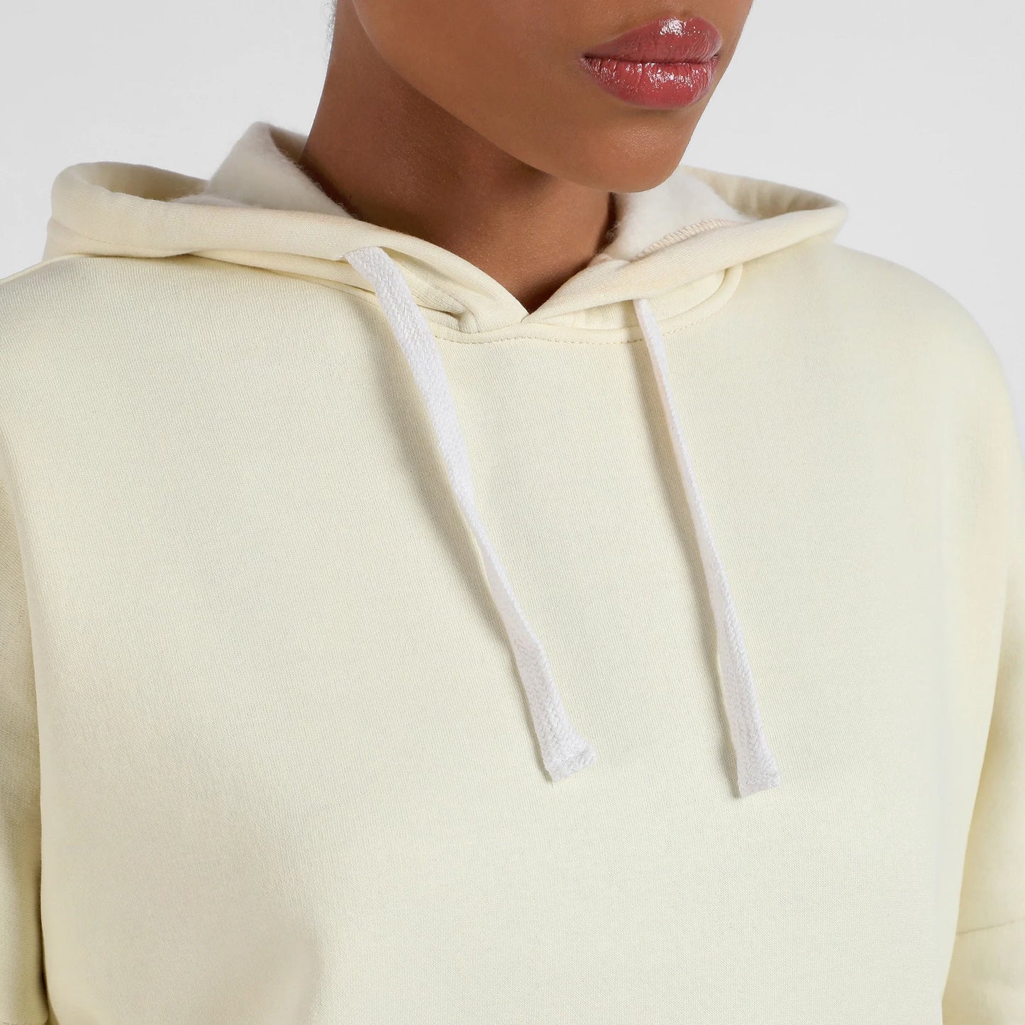 Off-White Oversized Basic Hoodie With Kangaroo Pocket