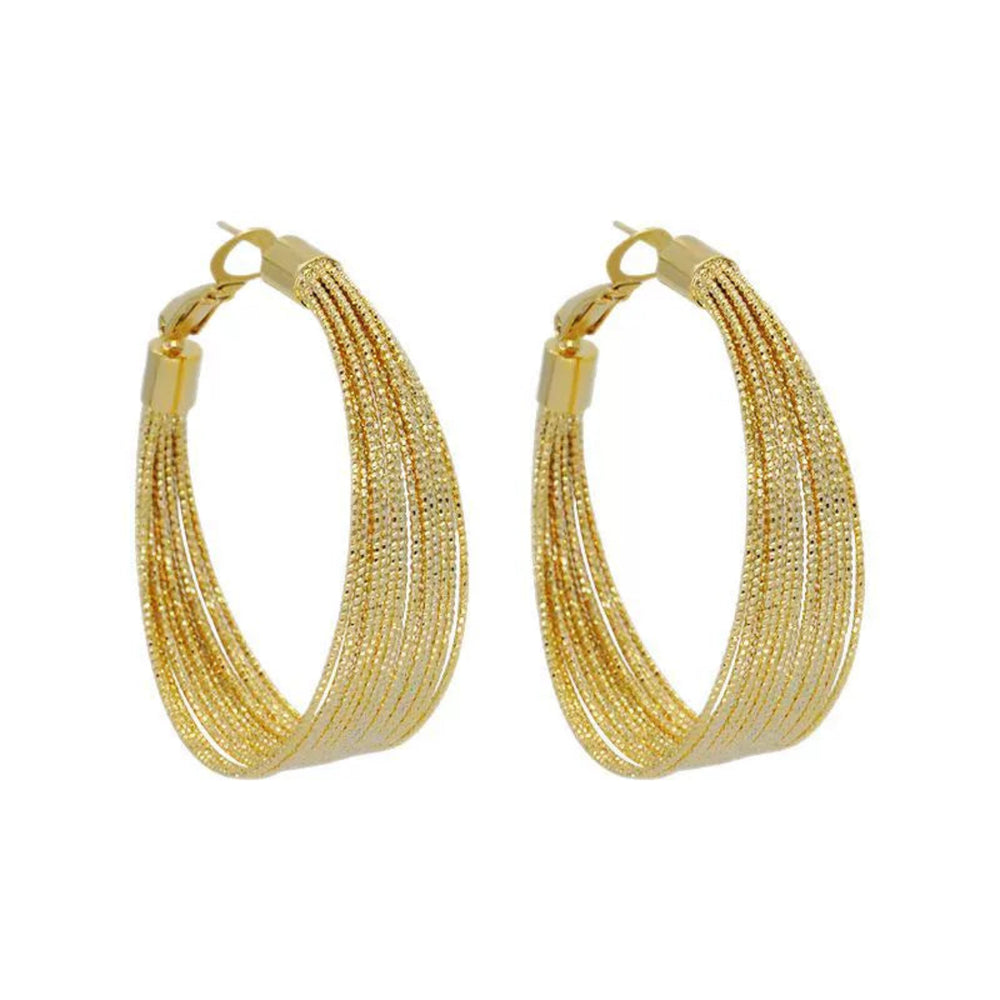 Prismatic Shimmer Hoop Earrings JLT12134 Just Lil Things