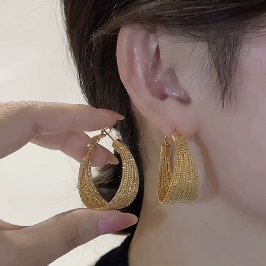 Prismatic Shimmer Hoop Earrings JLT12134 Just Lil Things