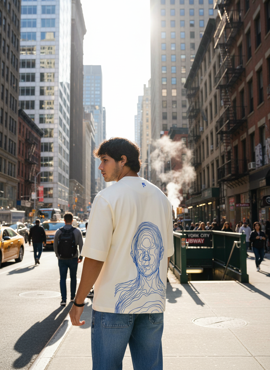 Neutral Skull Men's Oversized T-shirt B5IVE