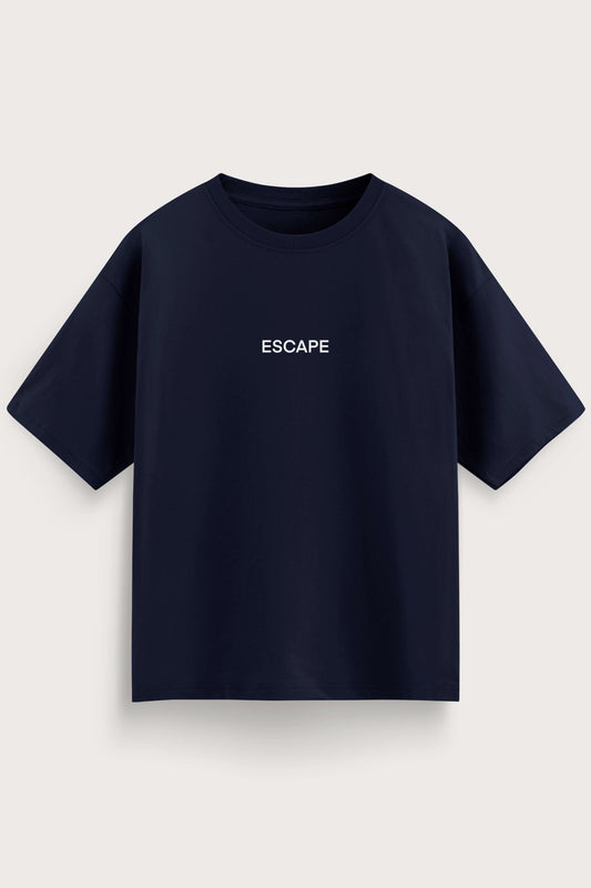 Men's Blue Escape Oversized T-Shirt