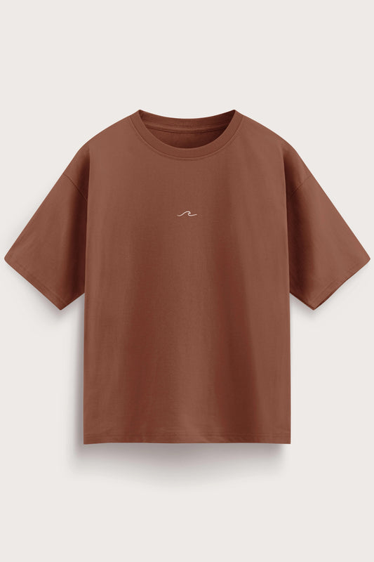 Men's Brown Born to Discover Oversized T-Shirt