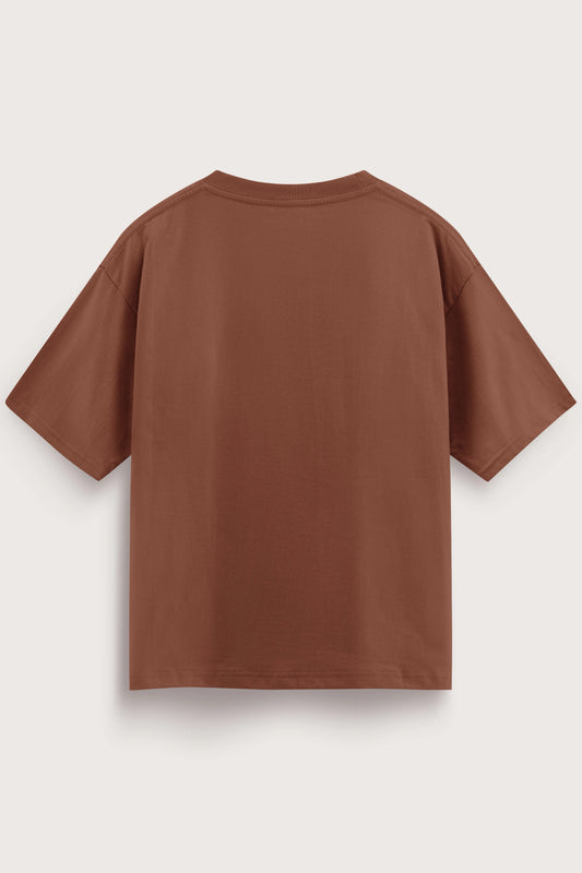 Men's Brown Explore Oversized T-Shirt