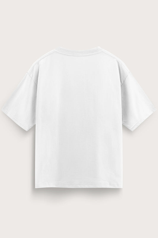 Men's White Explore Oversized T-Shirt