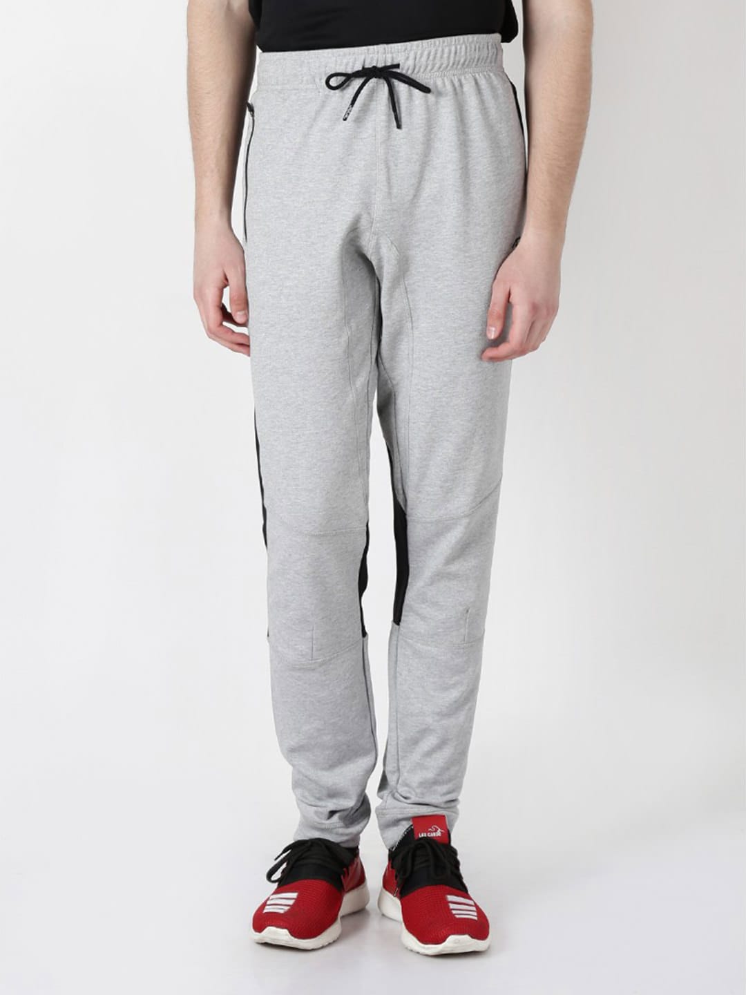 Alcis Men Solid Grey Melange Track Pant