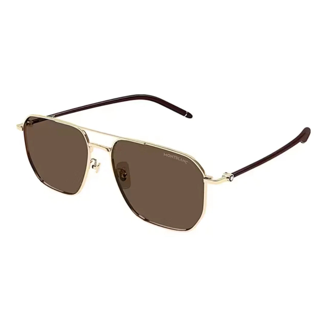 MONT BLANC Metal full Gold brown Square