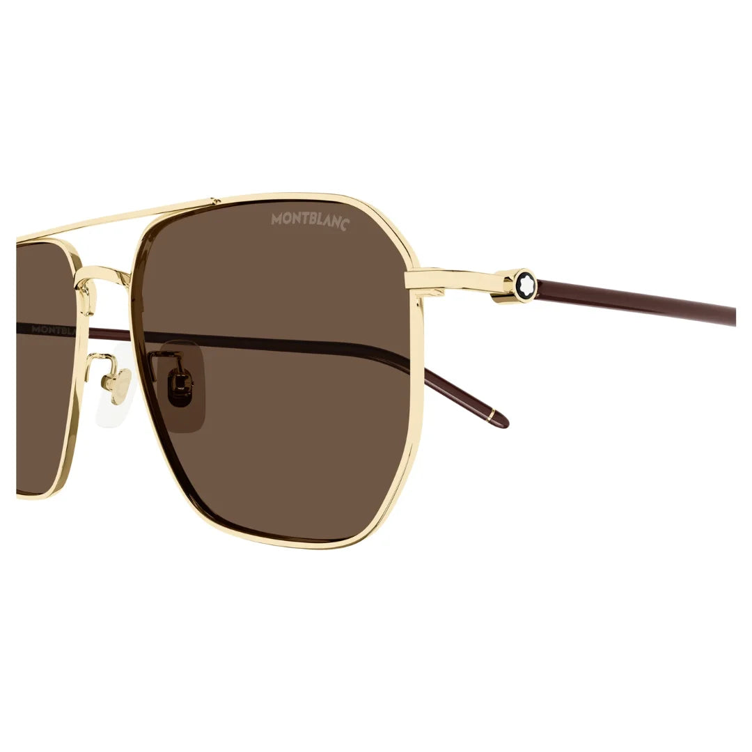 MONT BLANC Metal full Gold brown Square
