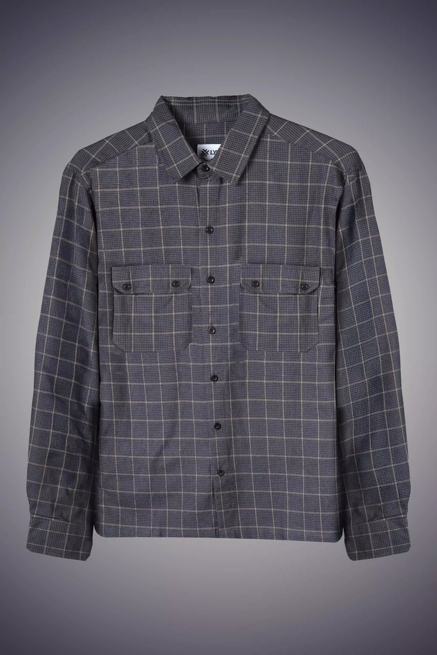 Navy Blue Checked Shacket