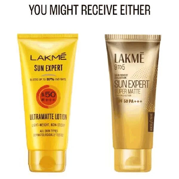 Lakme 9To5 Sun Expert Super Matte SPF 50 PA+++ Sunscreem Lotion