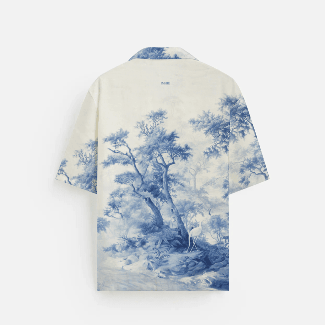 Toile de Jouy Resort Collar Shirt