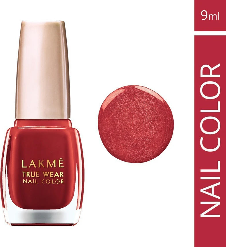 Lakme True Wear Nail Color, Reds & Maroons 404