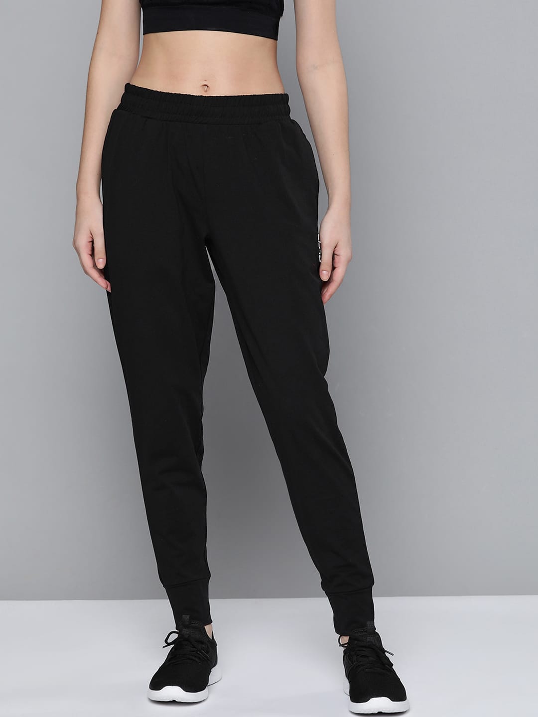 Alcis Women Solid Black Track Pants