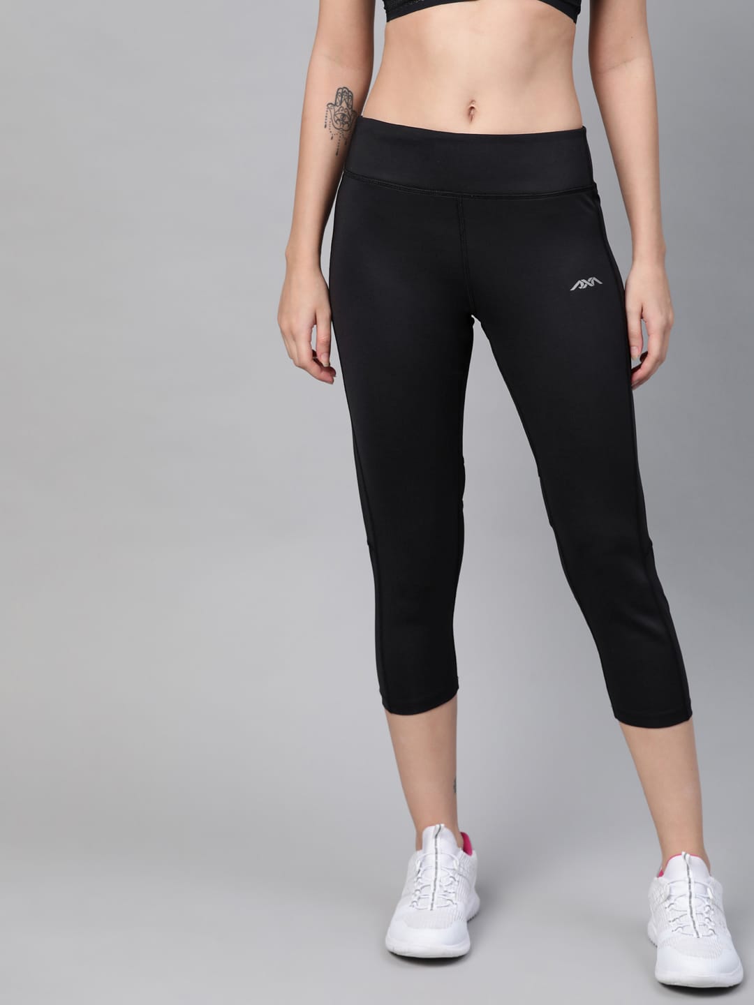 Alcis Women Solid Black Tights