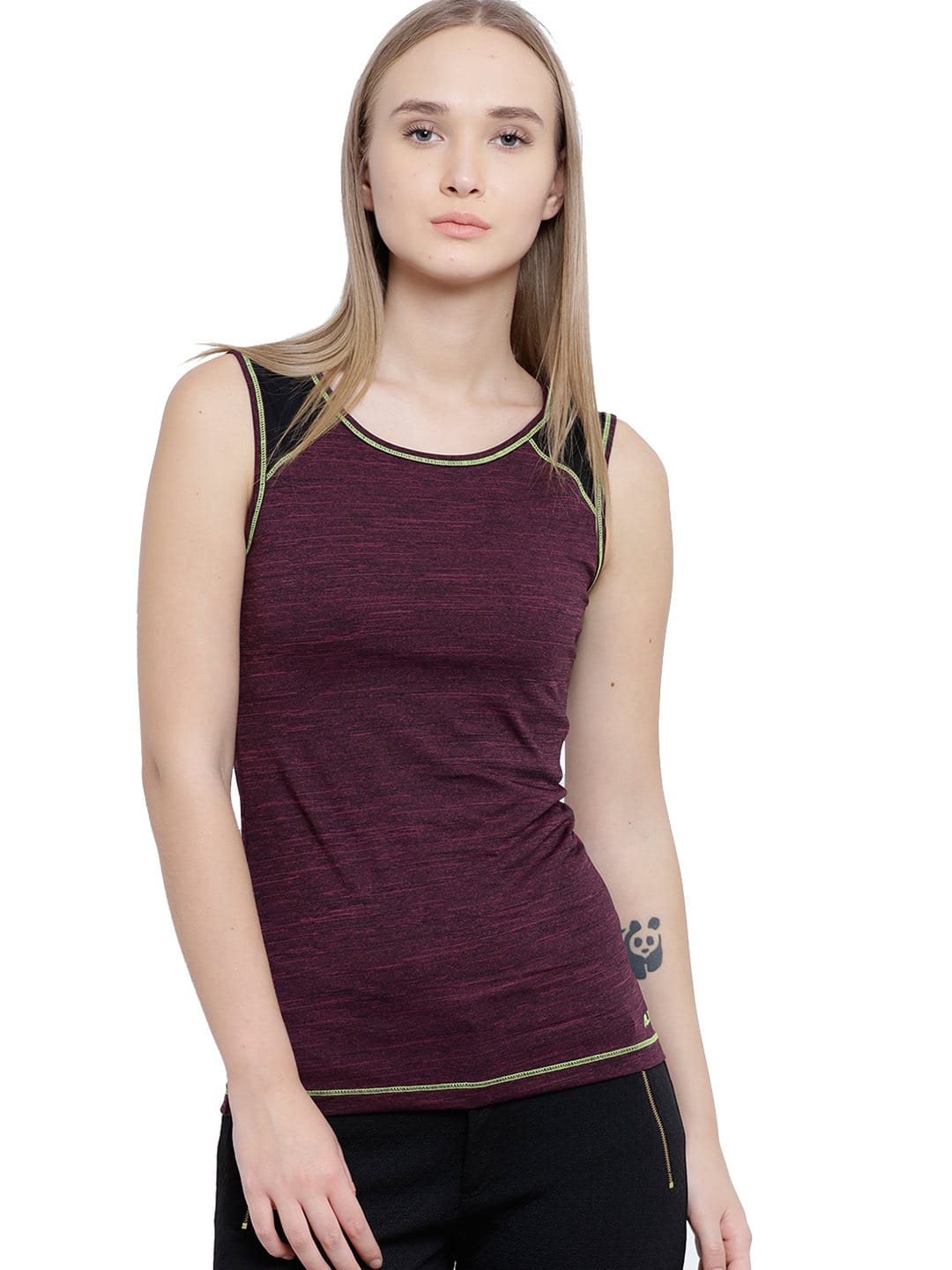 Alcis Women Printed Black Tshirts