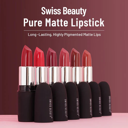 Swiss Beauty Pure Matte Lipstick - Red