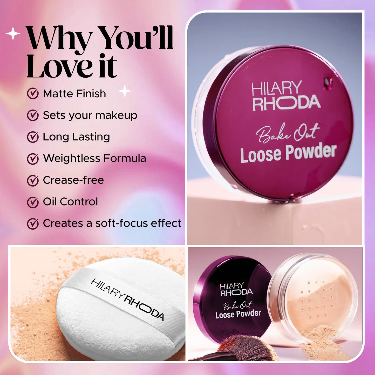HILARY RHODA BAKE OUT LOOSE POWDER 01TANSLUCENT