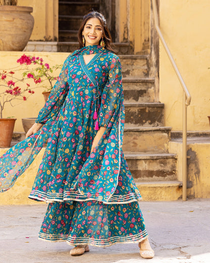 AVIVA CHIFFON SHARARA SET