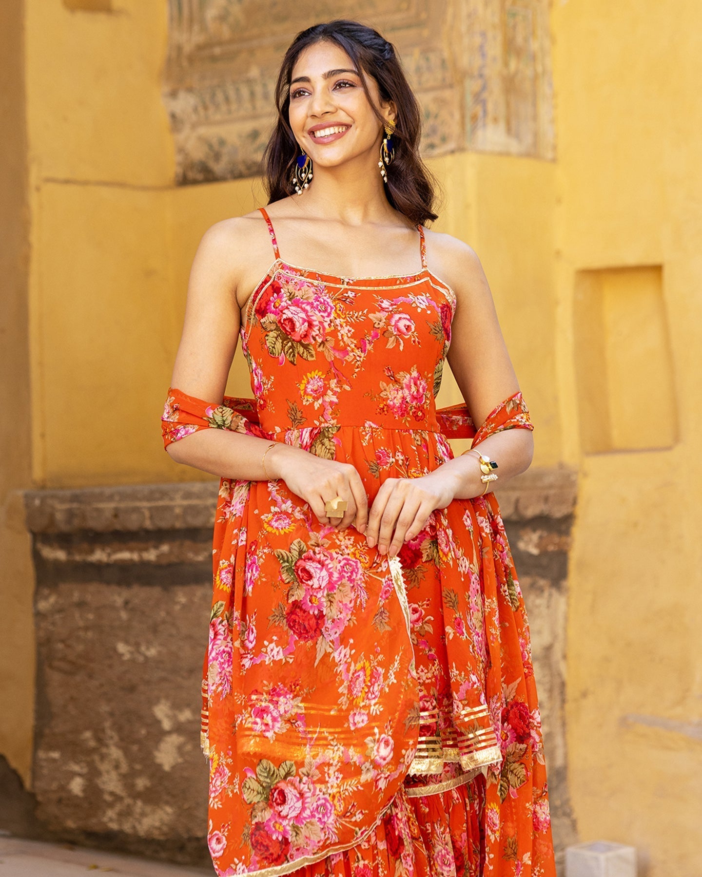 TAARA CHIFFON SHARARA SET