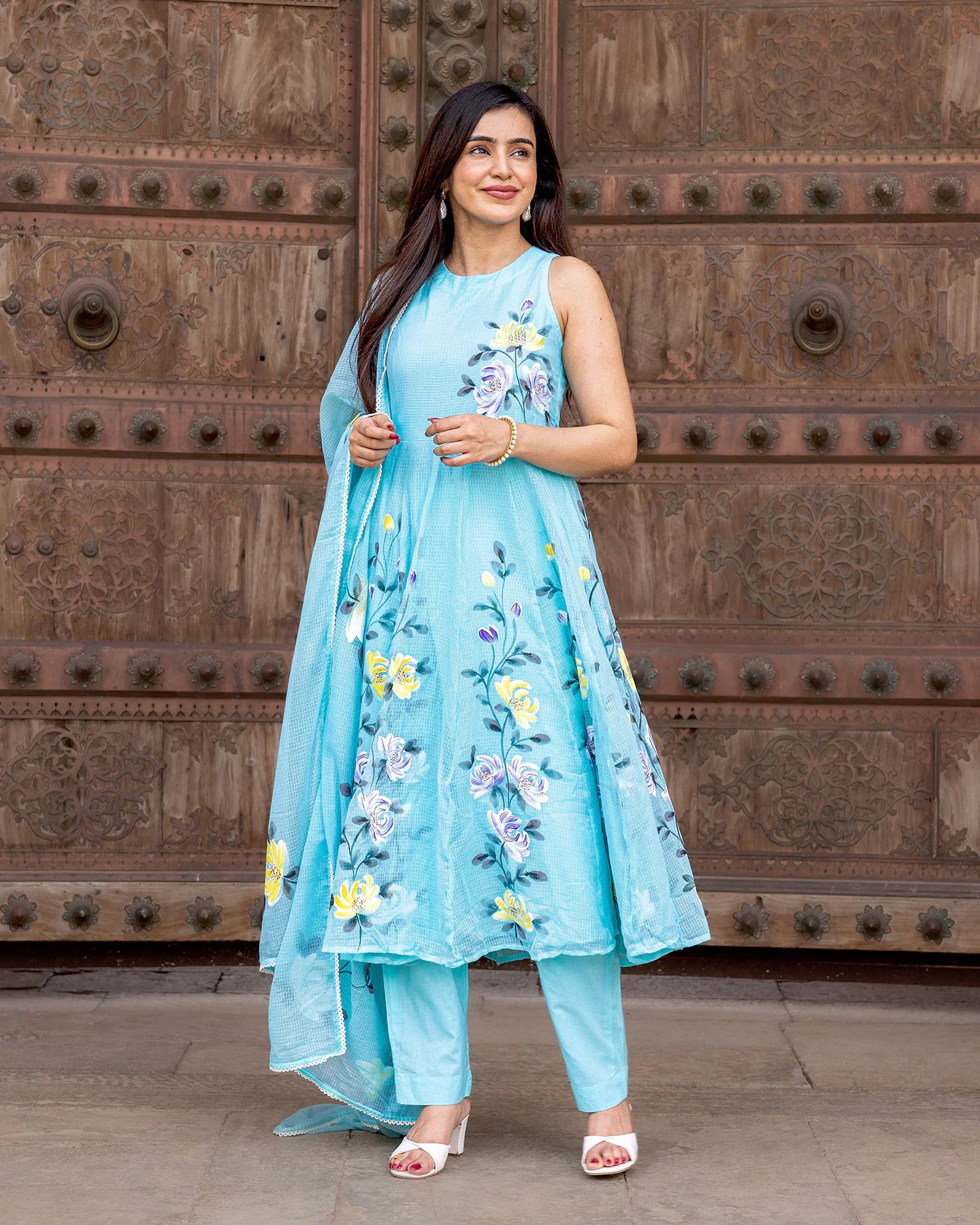 Blue Handpainted Florian Suit set