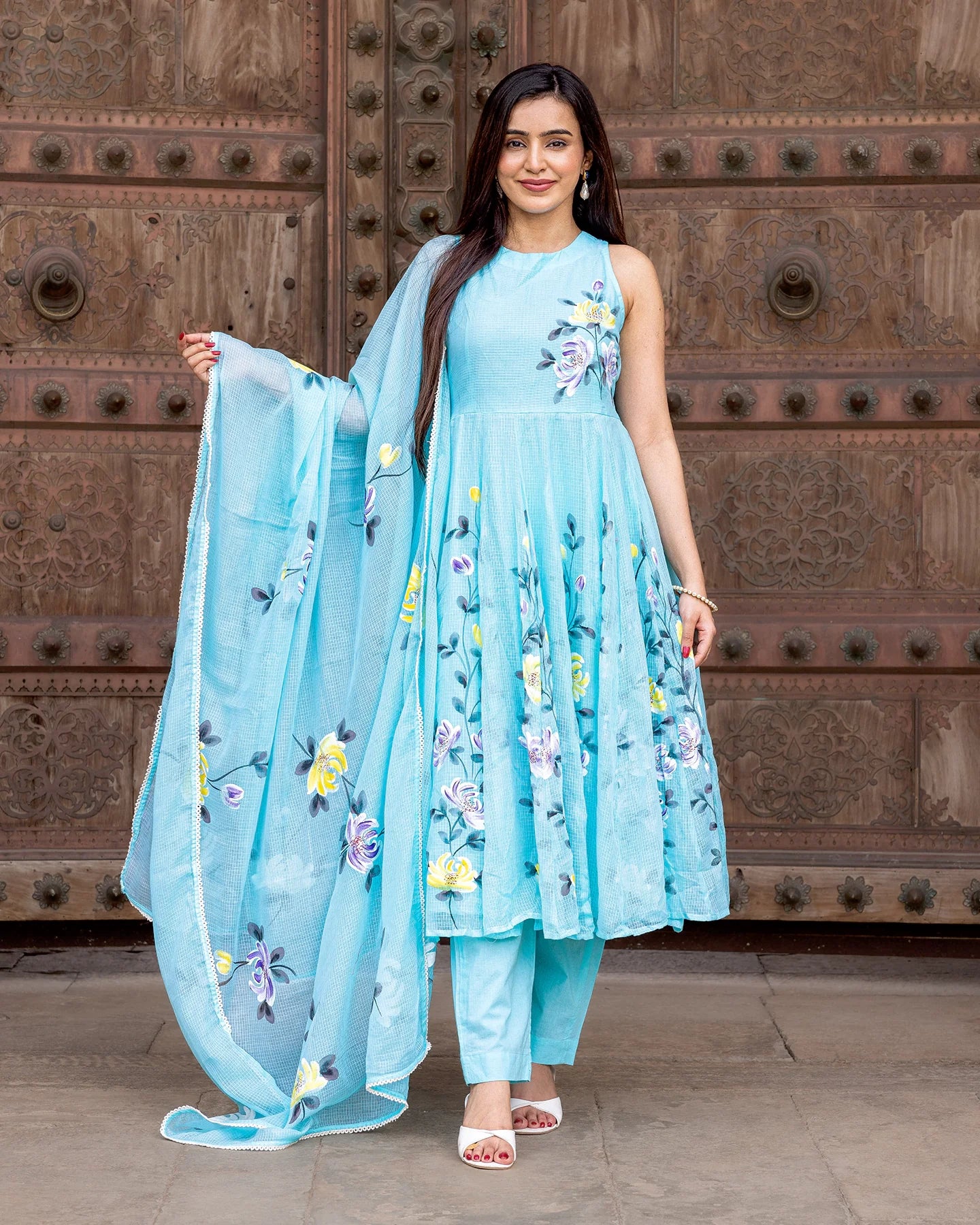 Blue Handpainted Florian Suit set