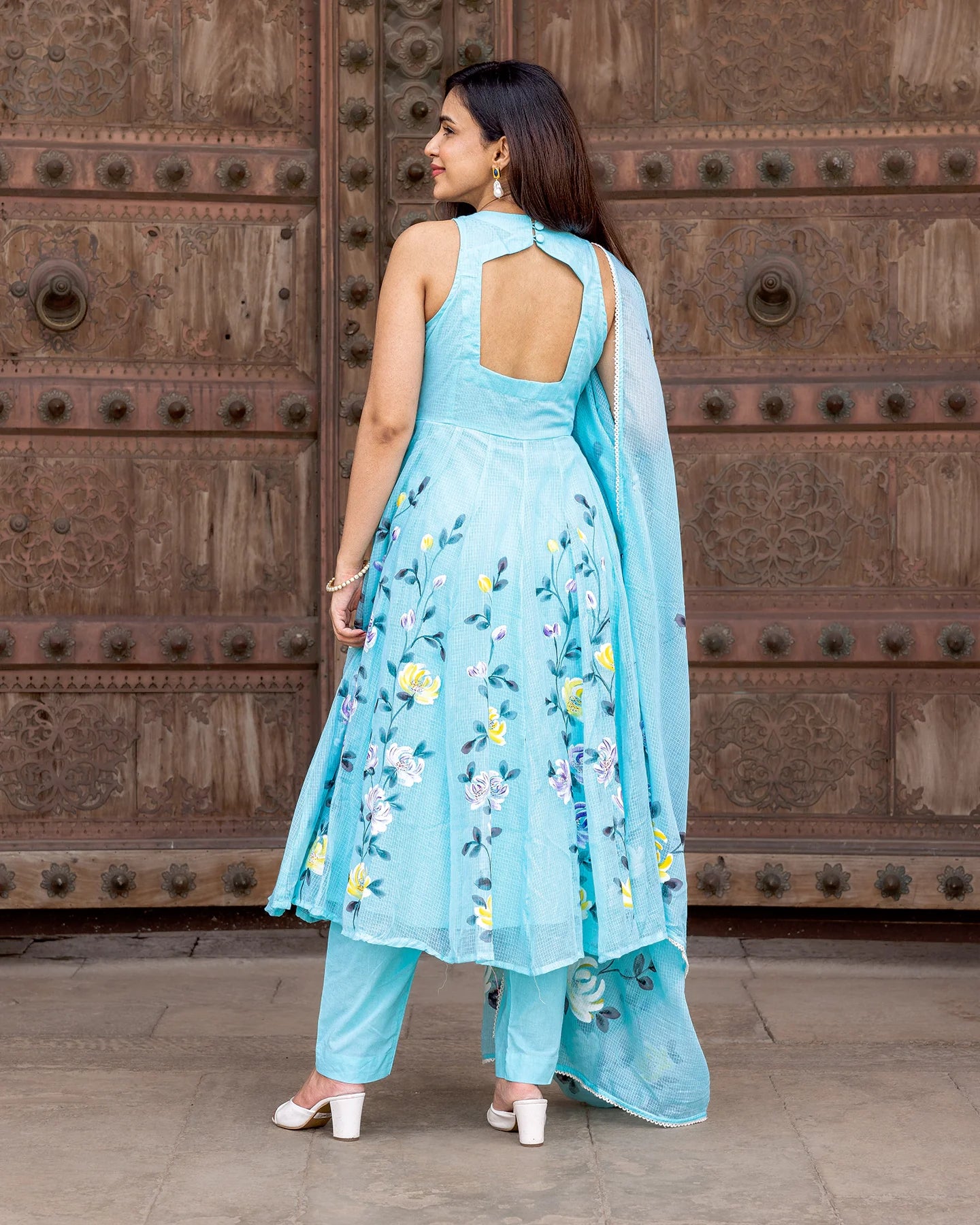 Blue Handpainted Florian Suit set