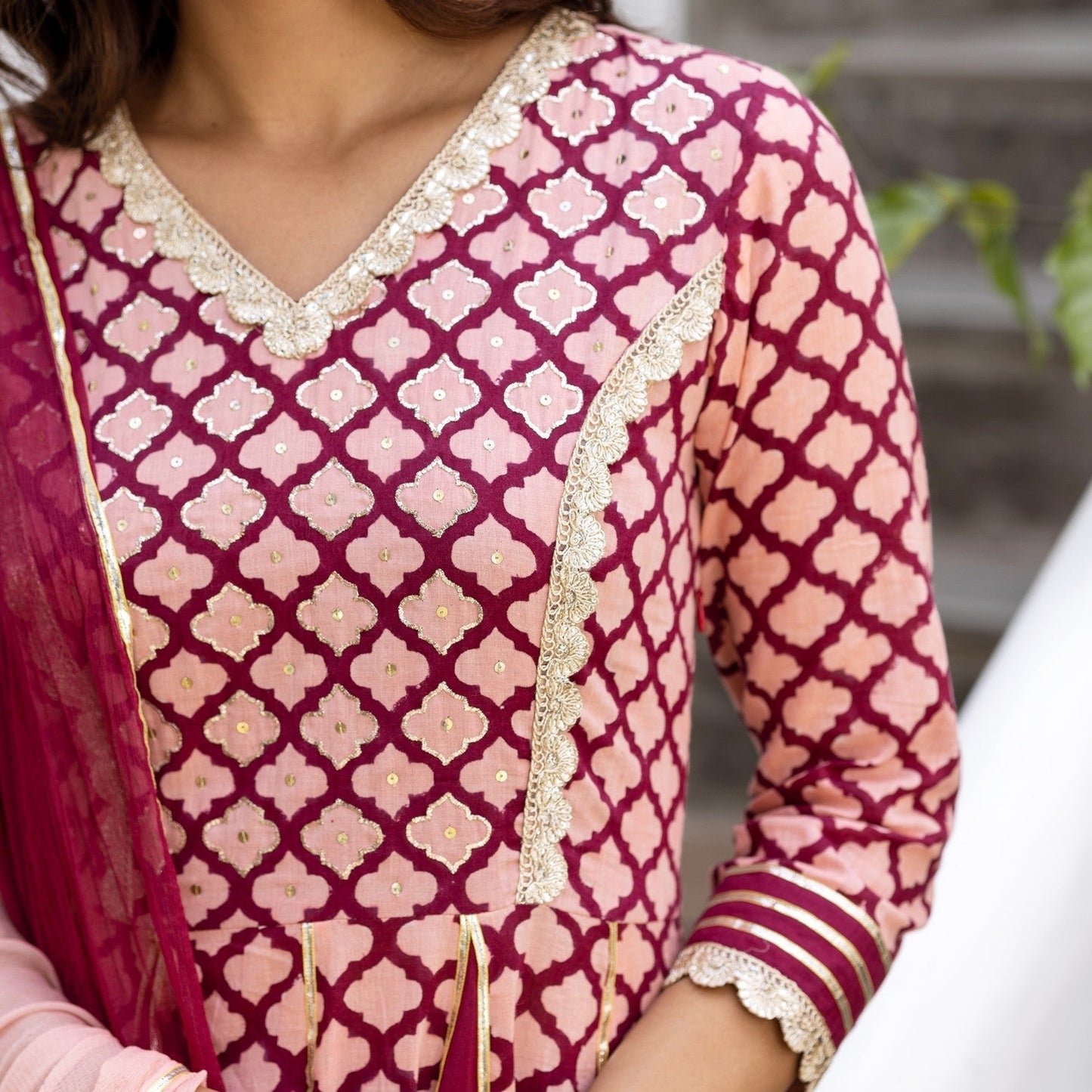 Maroon Mehrab Suit Set