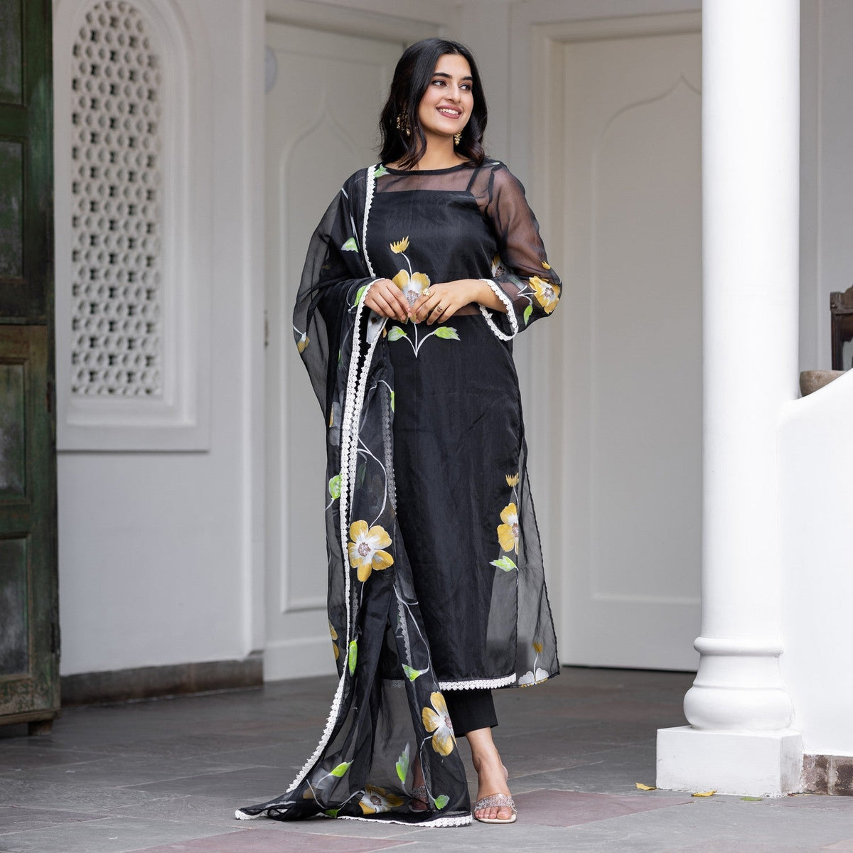 Nargis Handpainted Suit Set