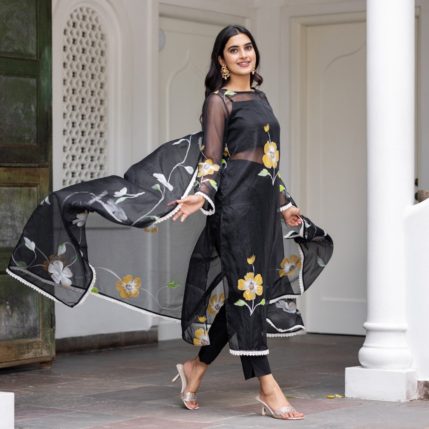 Nargis Handpainted Suit Set