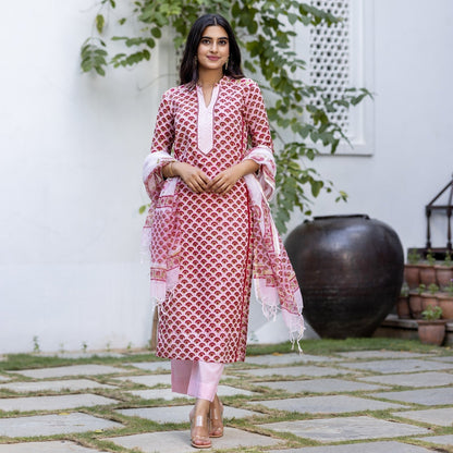 Rihaa Pink Suit Set