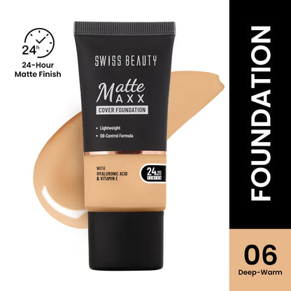 Swiss beauty Matte Maxx Cover Foundation 24hrs 06 Deep warm