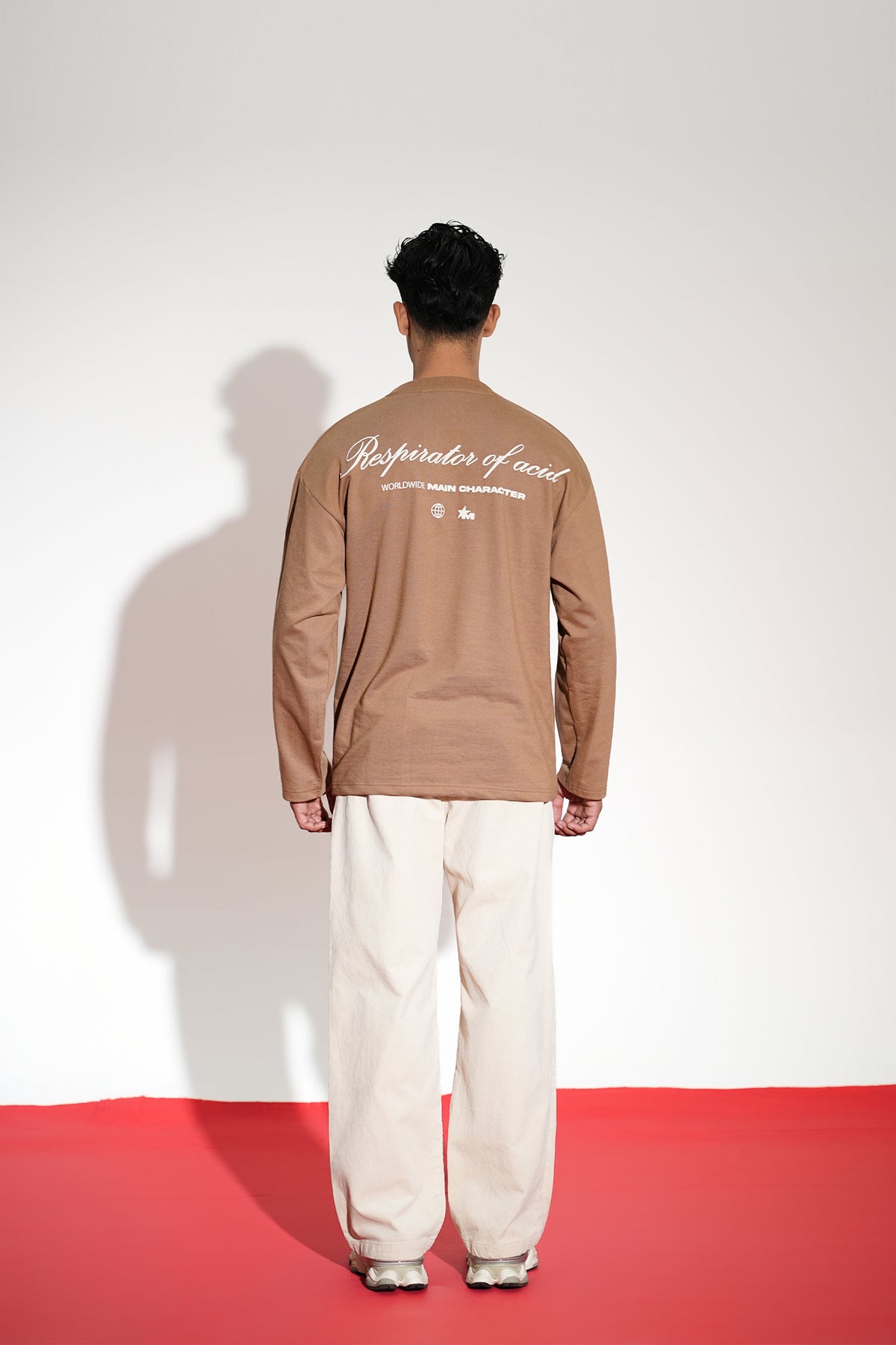 Repirator Of Acid Printed Oversized Beige Sweatshirt Main Character