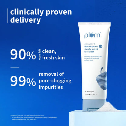 plum Simply Bright rice water & 2% Niacinamide Face Wash 100 MILLI_LITRE