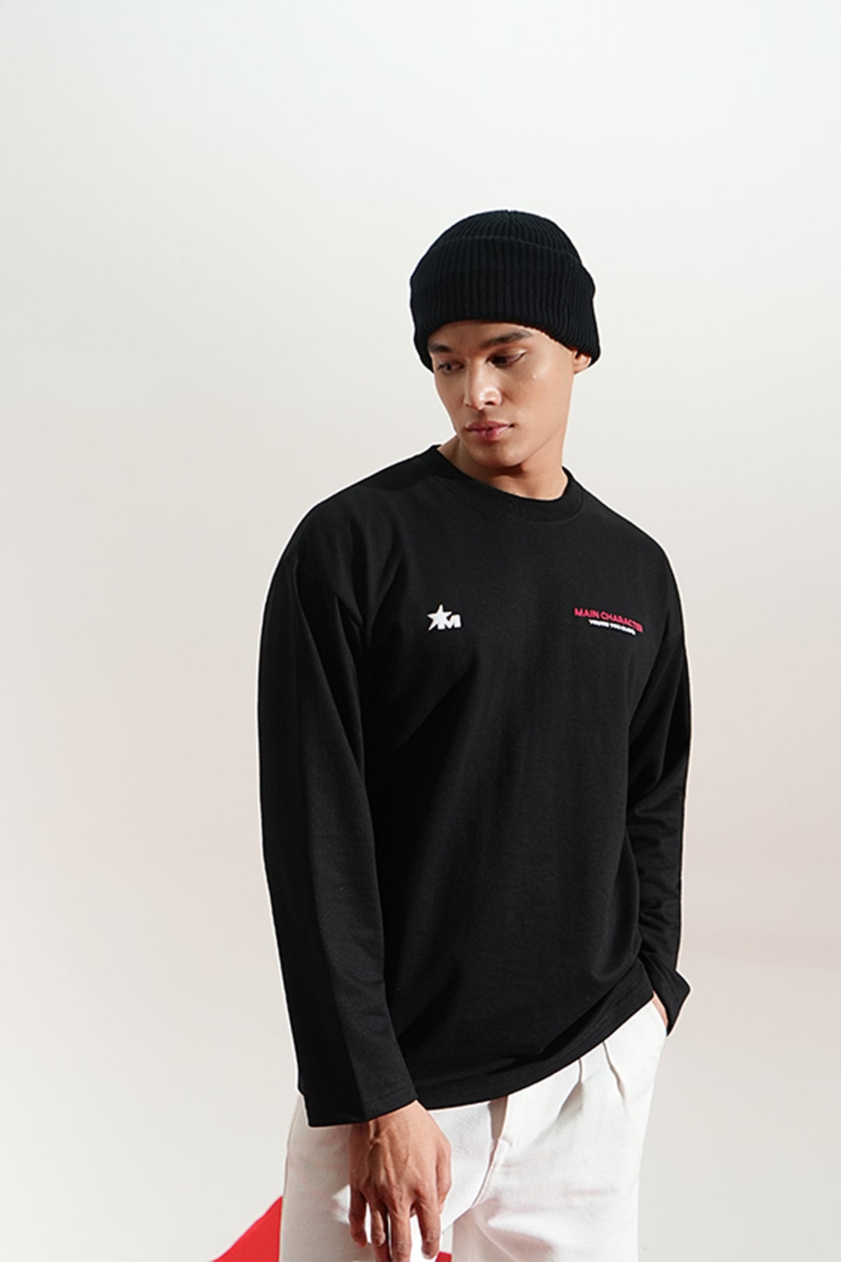 Heading To Work Printed Oversized Black Sweatshirt Main Character